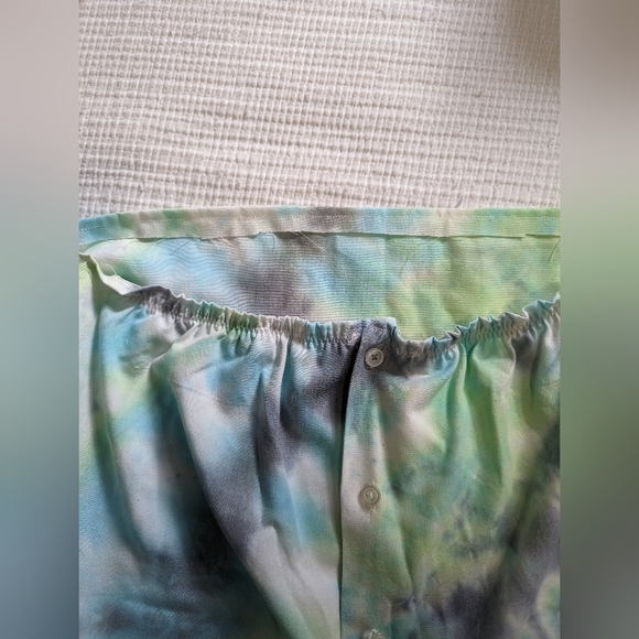 Hand Crafted Tie Dye Bottom Front Strapless Top - Picture 3 of 6